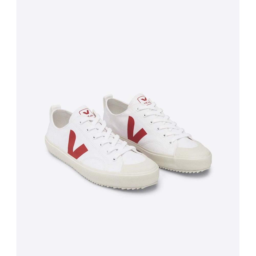 Veja NOVA CANVAS Men's Shoes White/Red | CA 249BEX